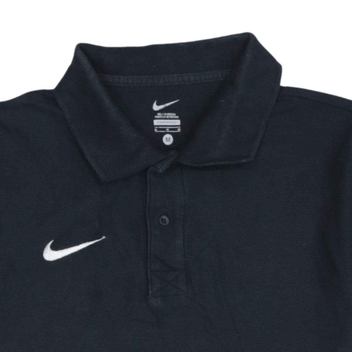 Nike Men's Black Cotton Polo Shirt M Short Sleeve Sports Top