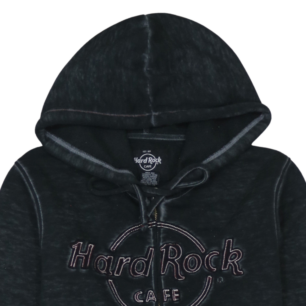 Hard Rock Cafe New York Black Full Zip Hoodie Unisex S
