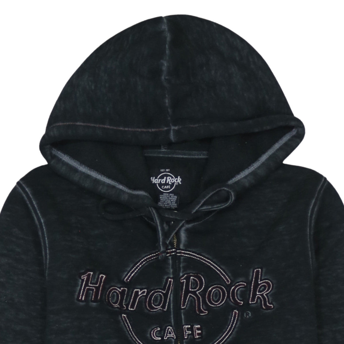 Hard Rock Cafe New York Black Full Zip Hoodie Unisex S