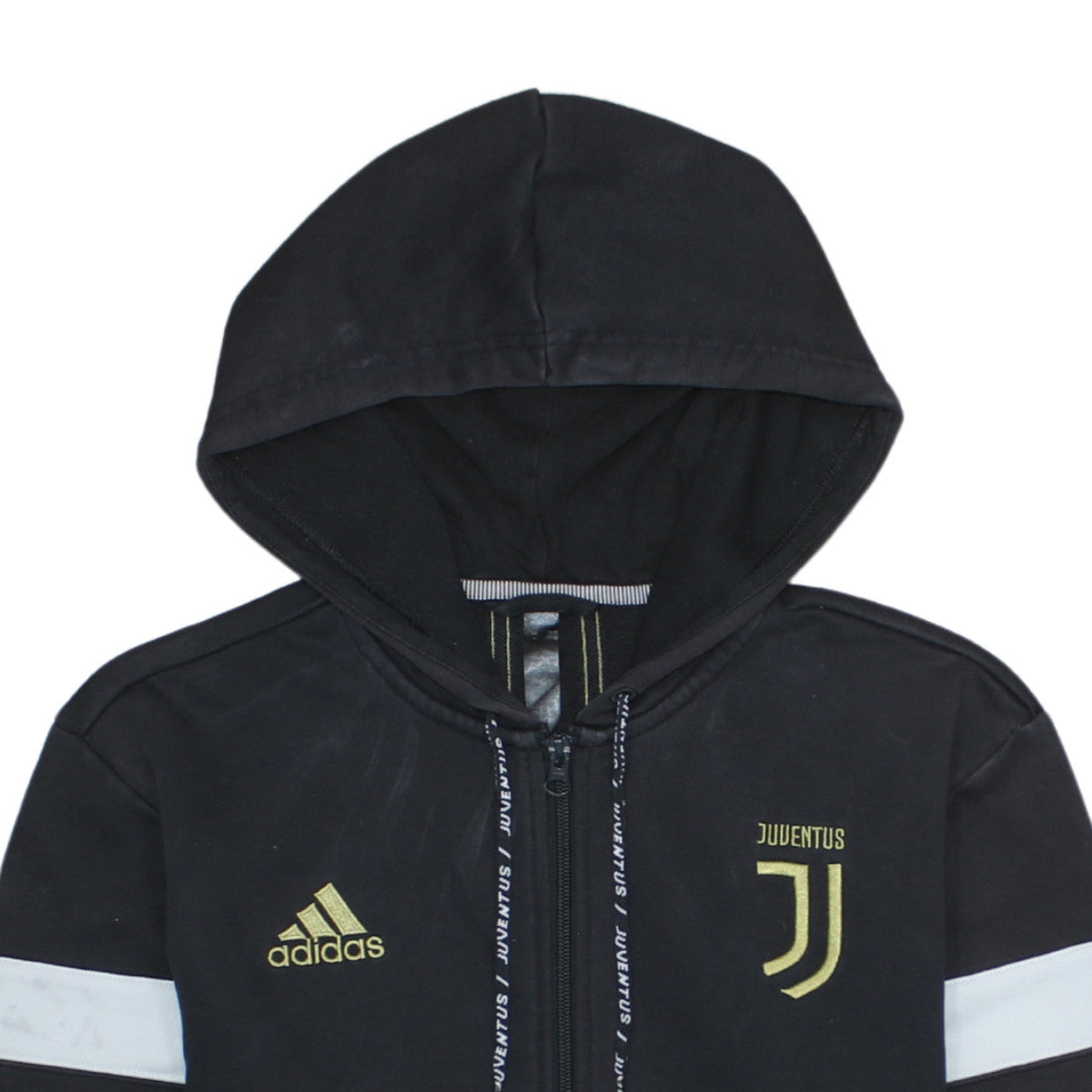 Adidas Men’s Black Juventus Full Zip Hoodie Size M Sportswear
