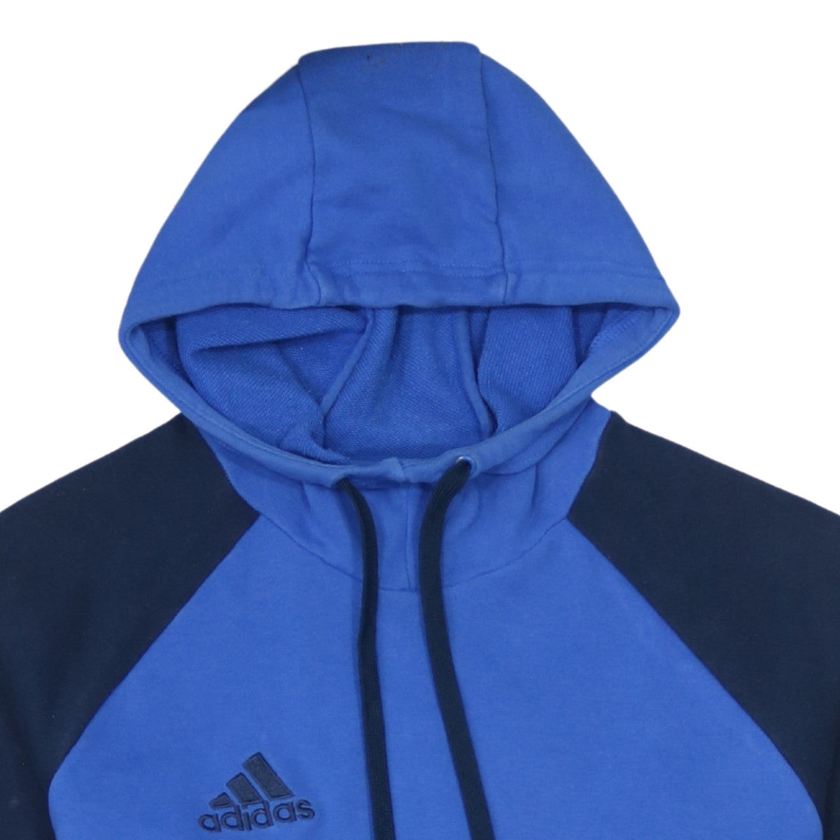 Adidas Men's Blue Pullover Hoodie Medium Hooded Logo Sweatshirt
