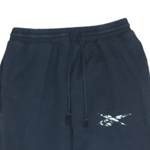 Reebok Womens Black Jogger Sweatpants Size S Fleece Tapered Activewear