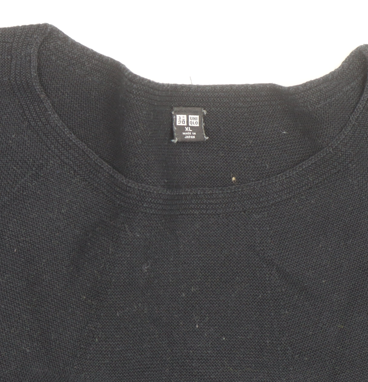 Uniqlo Men’s Black Cotton Crew Neck Pullover Jumper XL