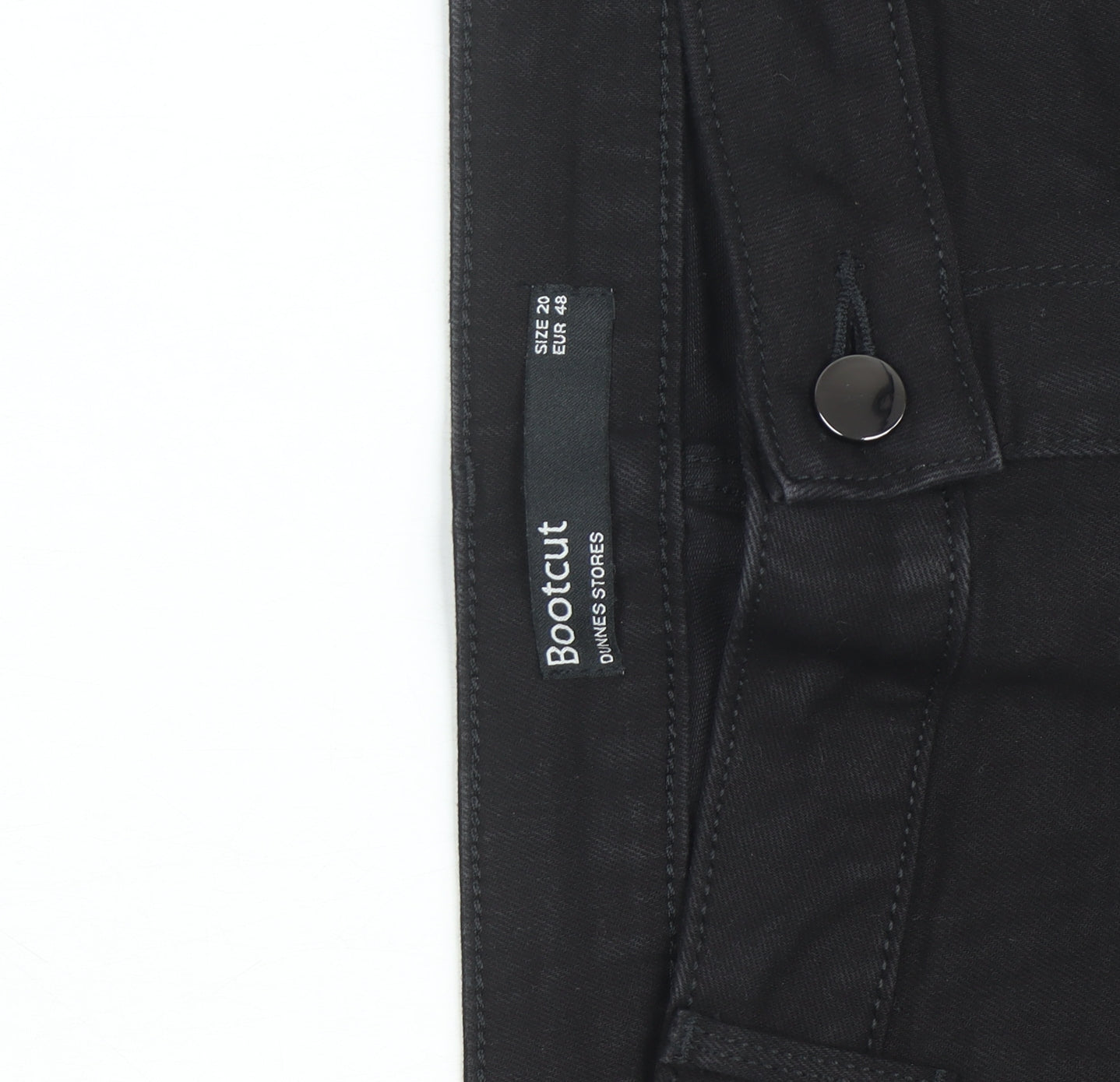 & Other Stories Women Black Bootcut Jeans Size 20 Cotton Blend