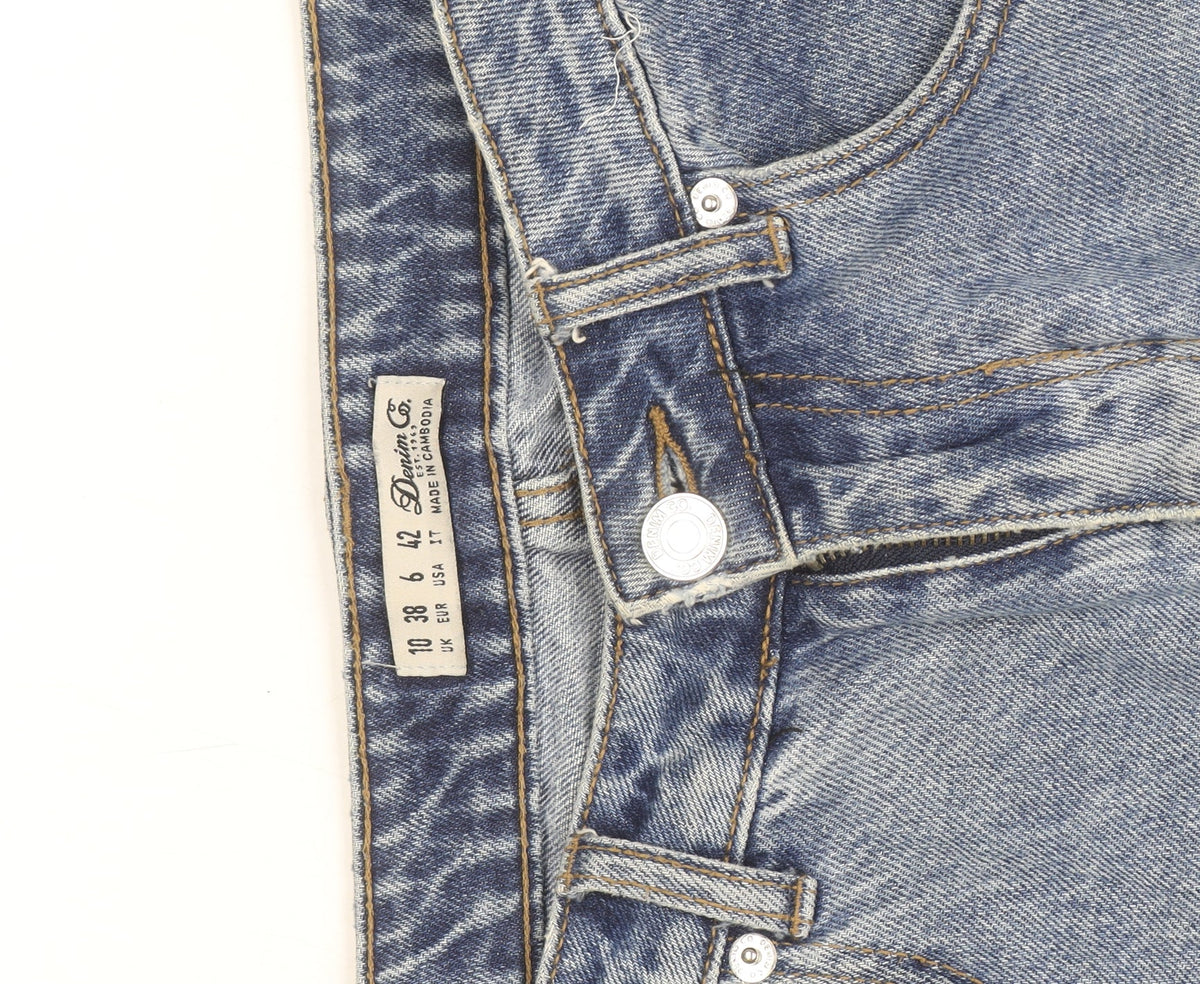 Denim Co Women Blue Mom Jeans Size 10 High Rise Classic Fit