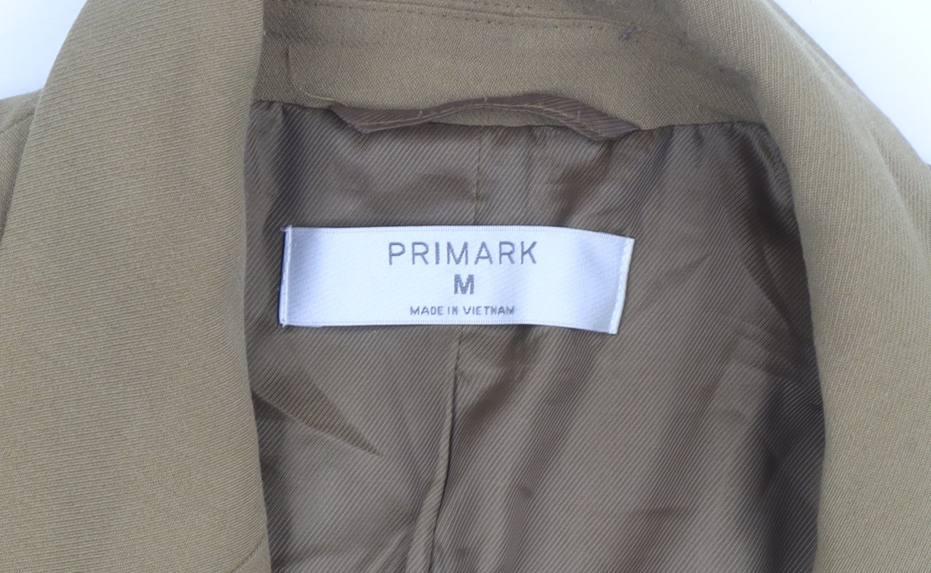 Primark Women Brown Blazer Size M Single-Breasted Twill Jacket