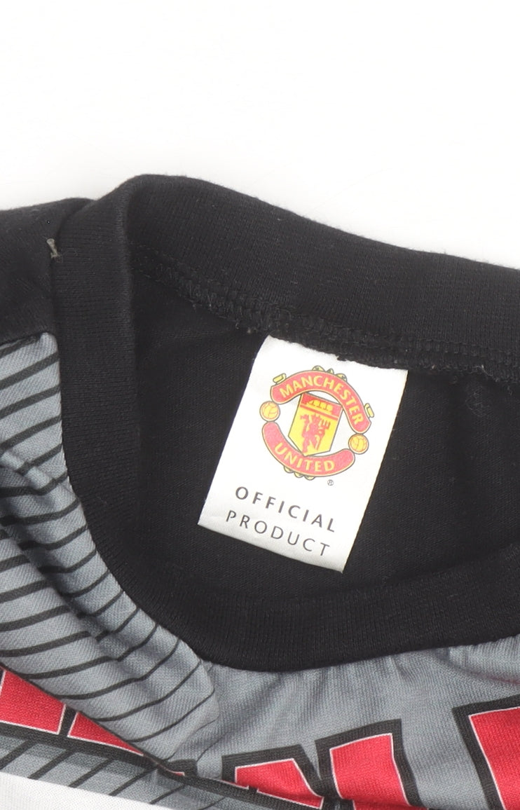 Manchester United Boys Red Long Sleeve Football T-Shirt 9-10 Years