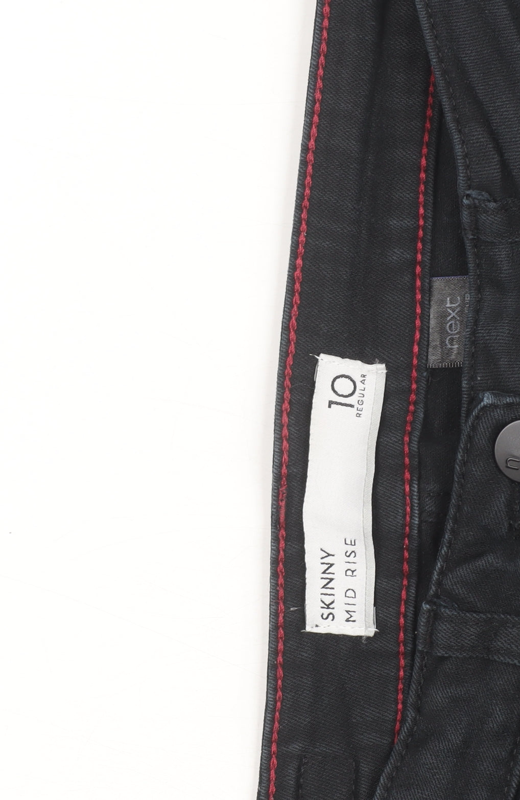 Next Women’s Black Skinny Mid Rise Jeans Size 10 Regular