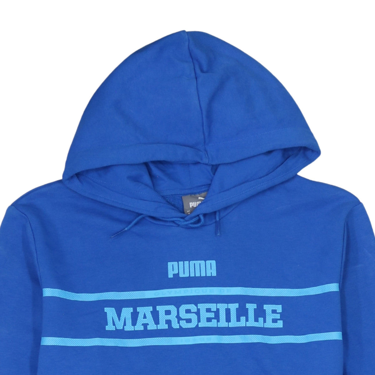 Puma Men's Blue Marseille Pullover Hoodie Size M Sportswear