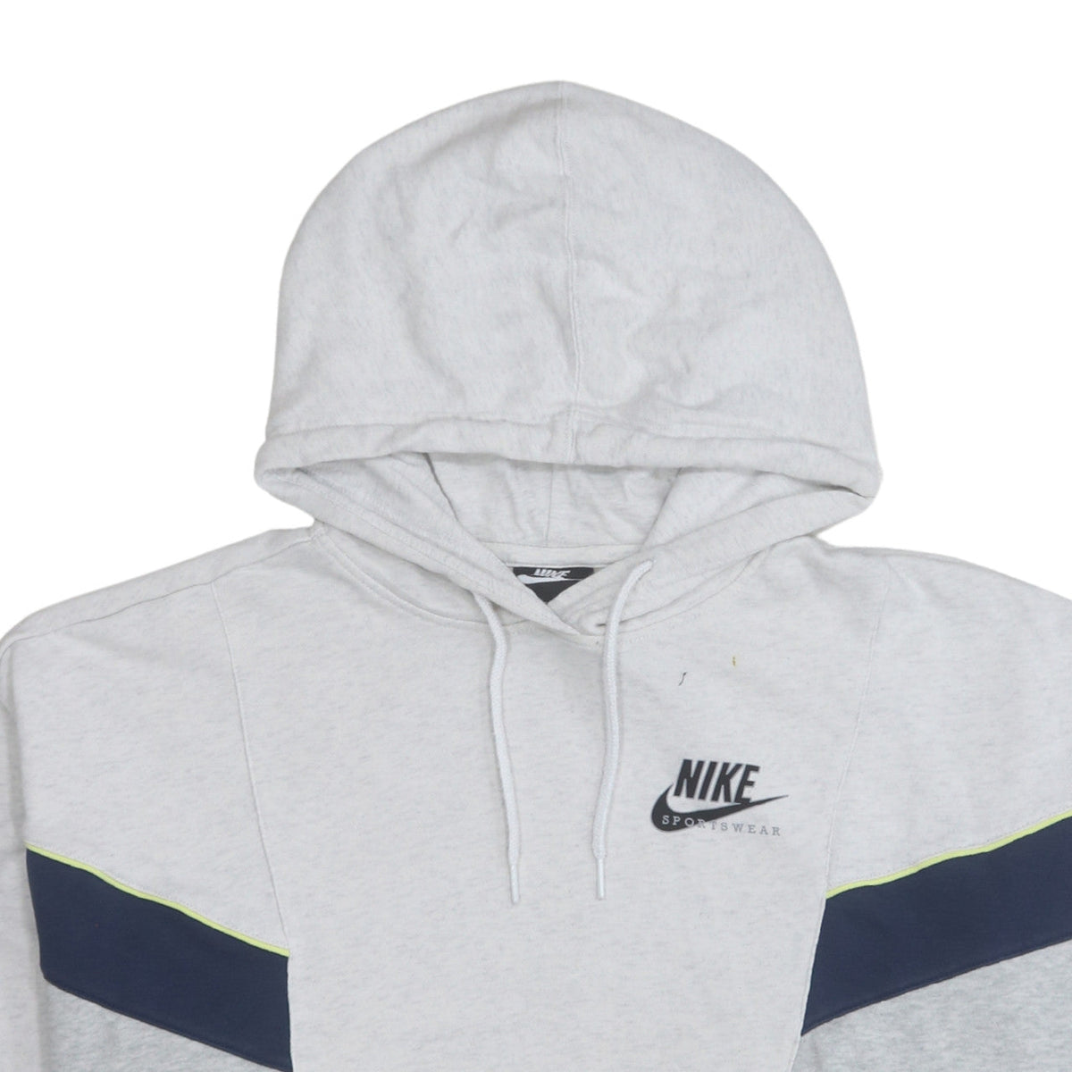 Nike Women's Grey Colourblock Pullover Hoodie XL - Casual Cotton Blend