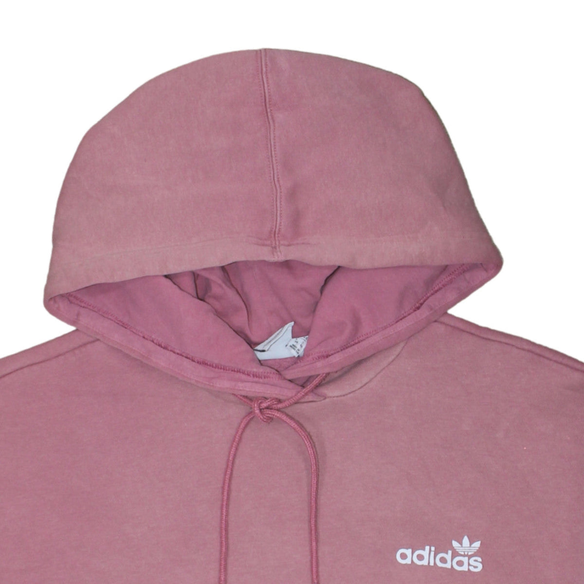 Adidas Womens Pink Pullover Hoodie Size 12 Relaxed Fit Cotton Blend