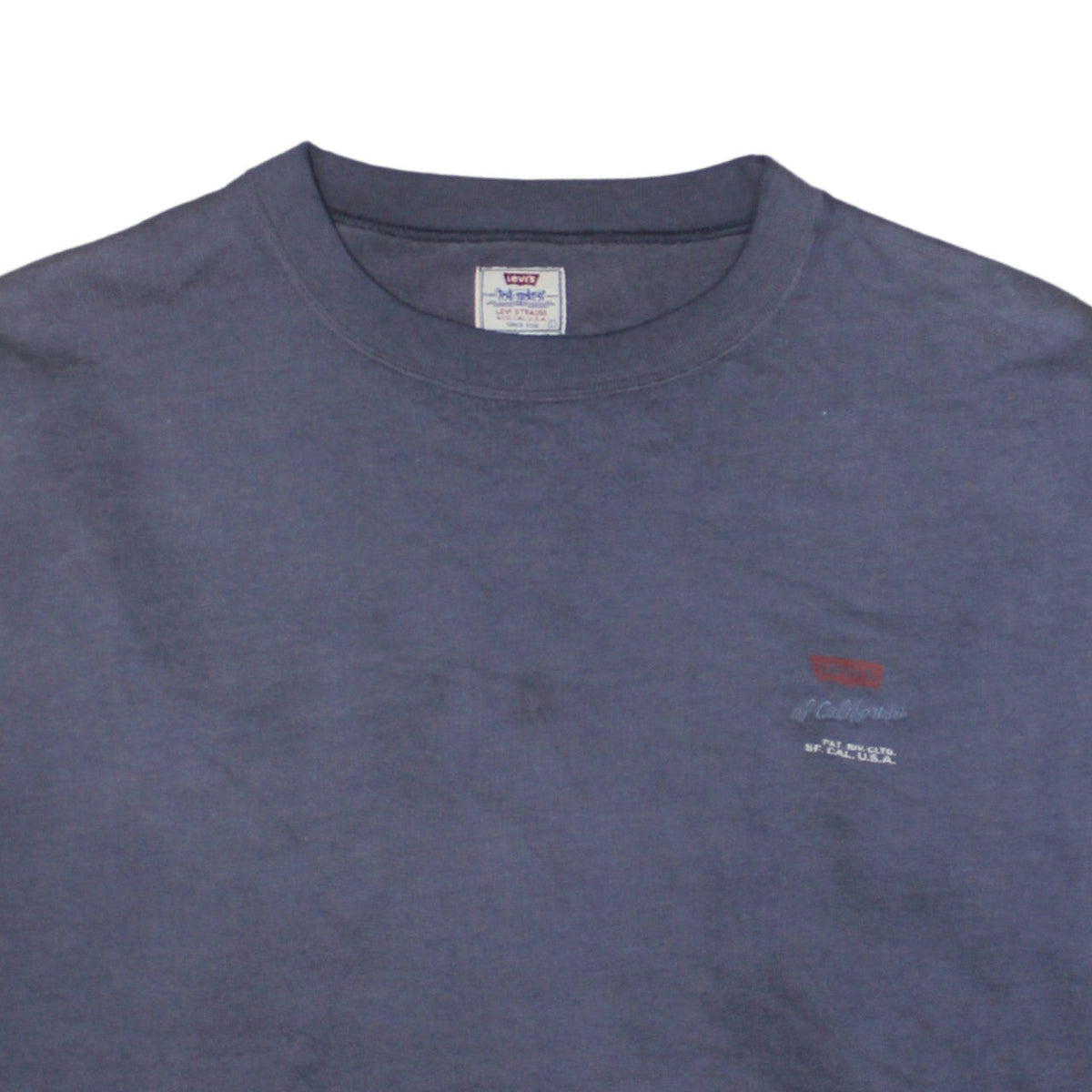Levi's Men's Blue Crew Neck Fleece Sweatshirt Size L Vintage Pullover
