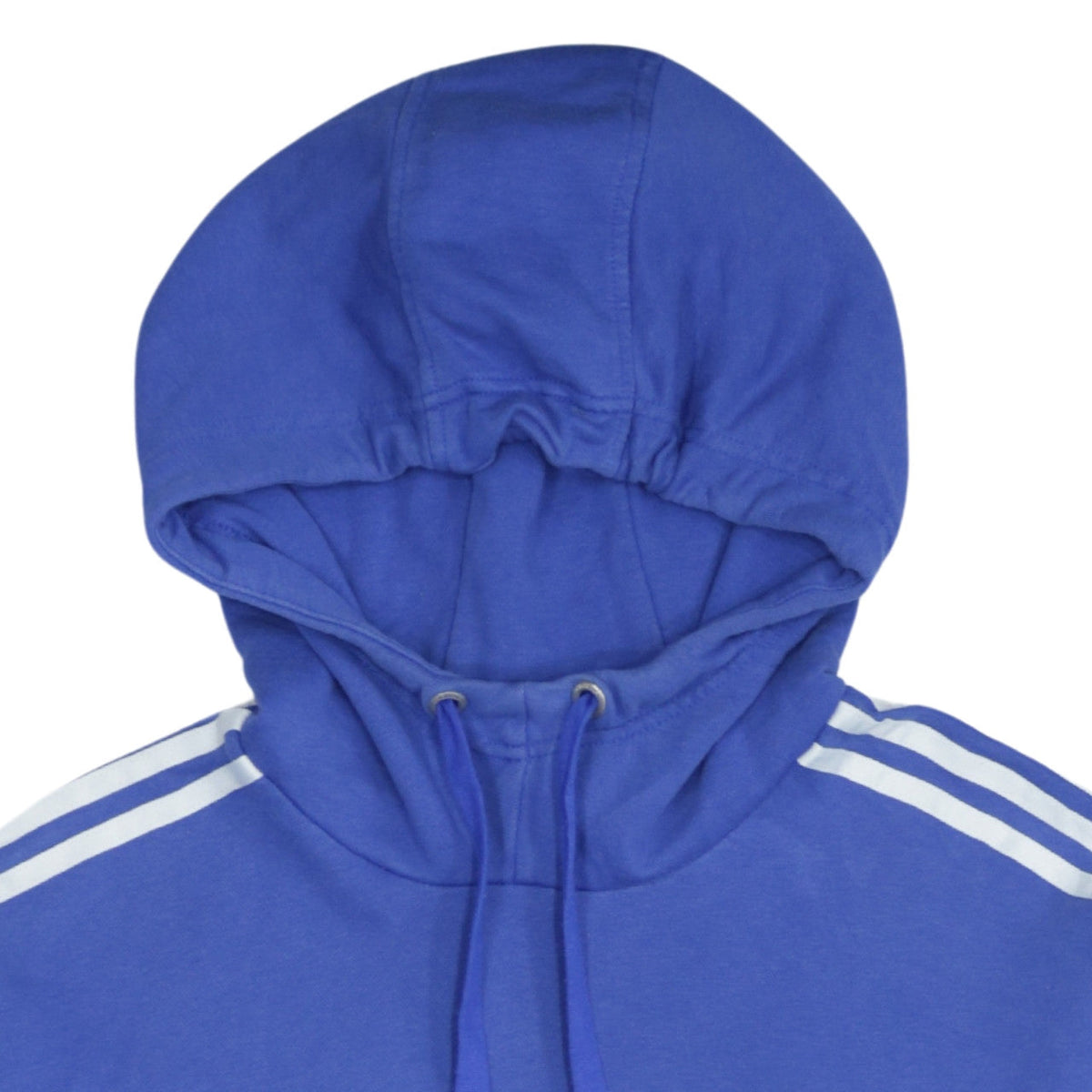 Adidas Women Blue Pullover Hoodie Large Cotton Casual Sportswear