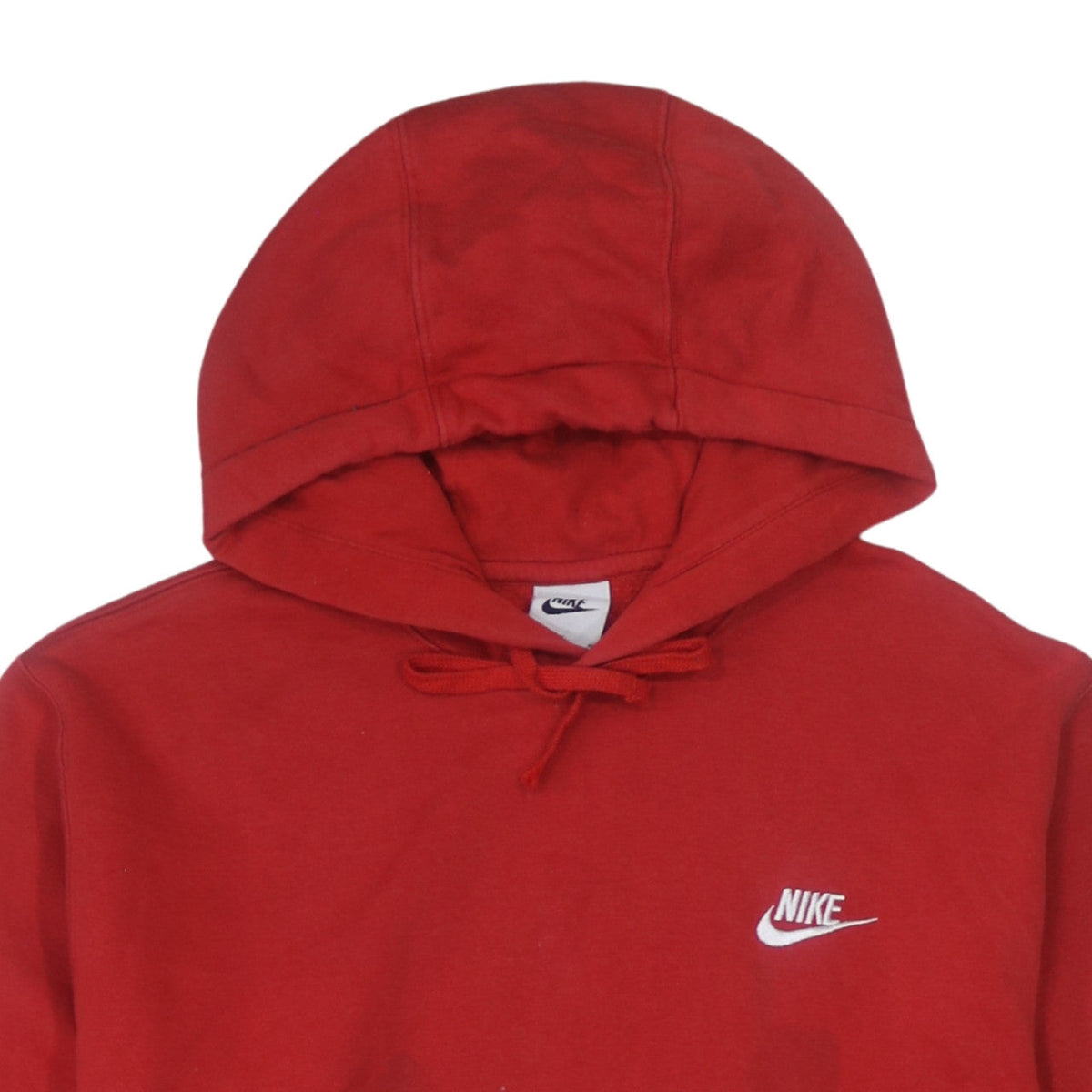 Nike Men’s Red Pullover Hoodie M Fleece Logo Sportswear