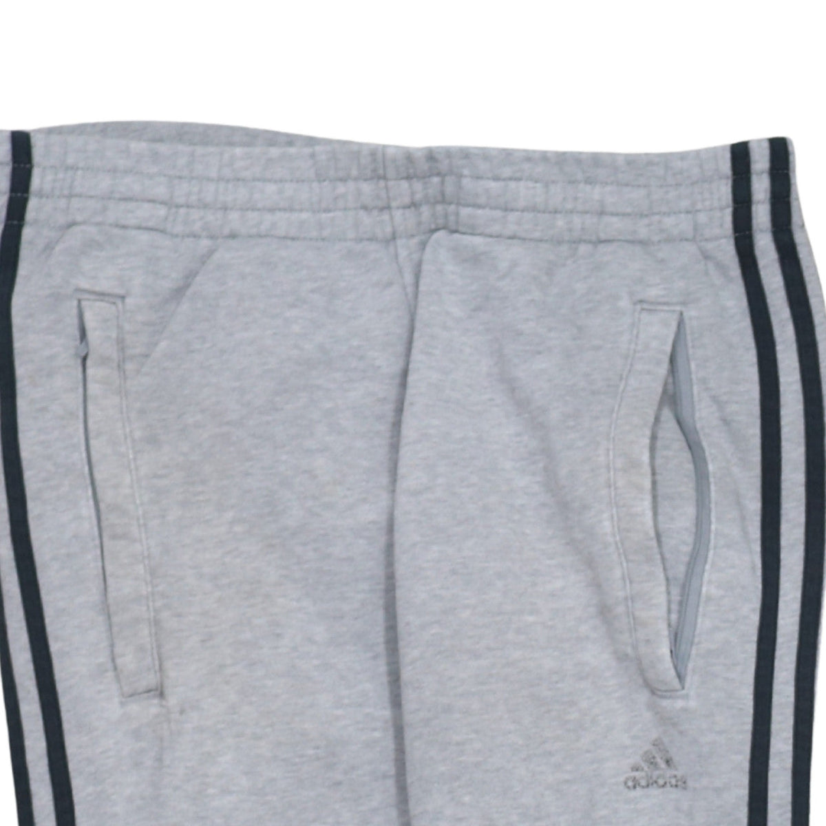 Adidas Men's Grey Jogger Sweatpants XS Tapered Fit Side Stripe