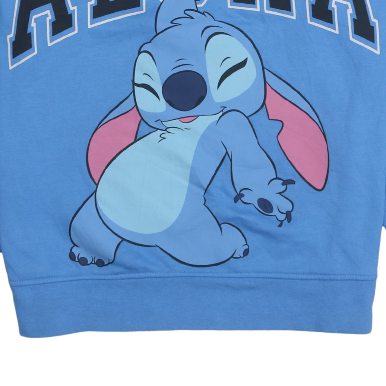 Disney Women Blue Stitch Aloha Pullover Sweatshirt Size S