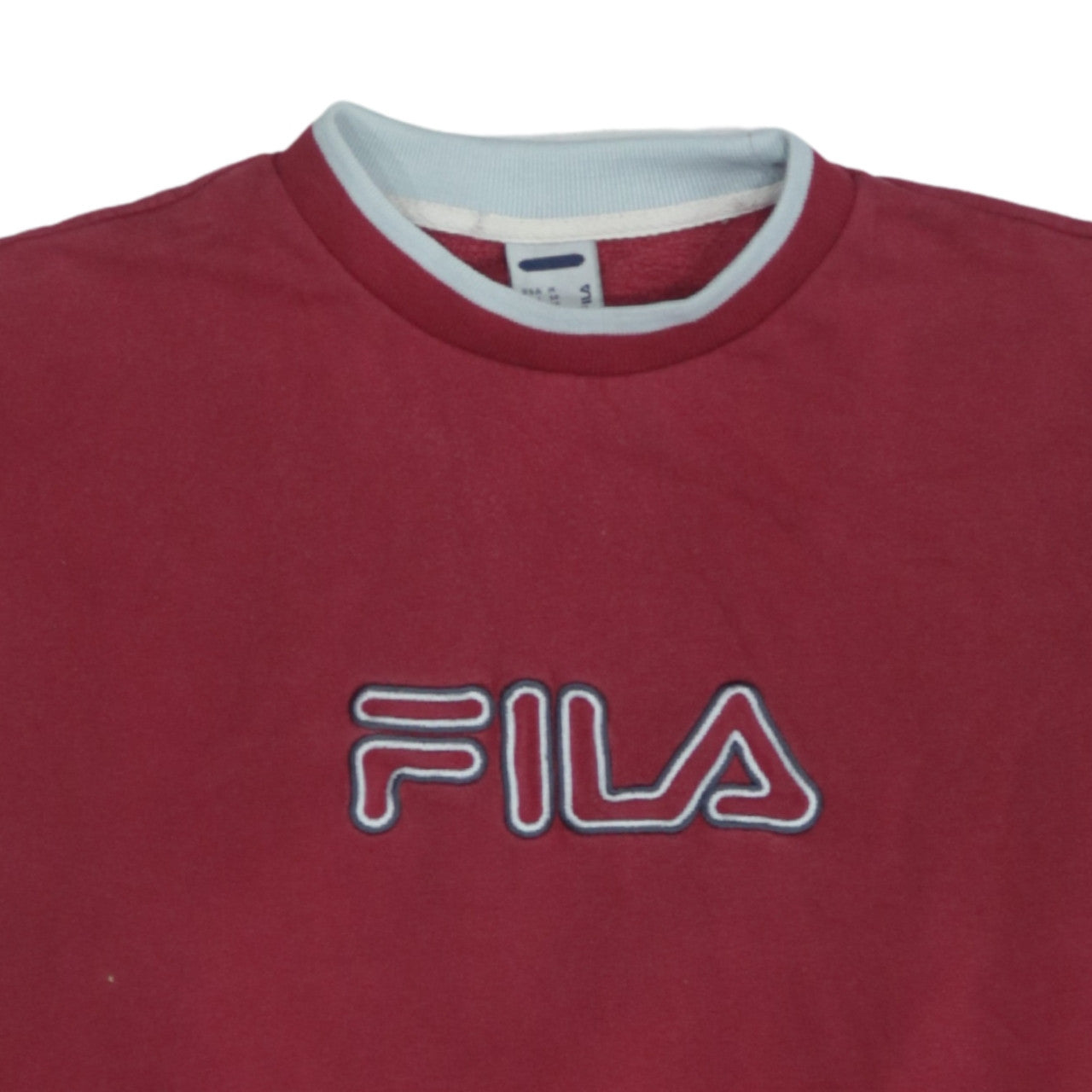 Fila Men's Red Embroidered Logo Crew Neck Sweatshirt Size M