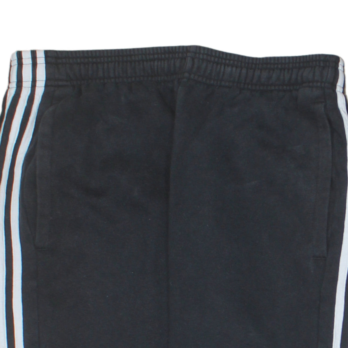 Adidas Mens Black Track Pants M Elastic Waist Tapered Sports Trousers