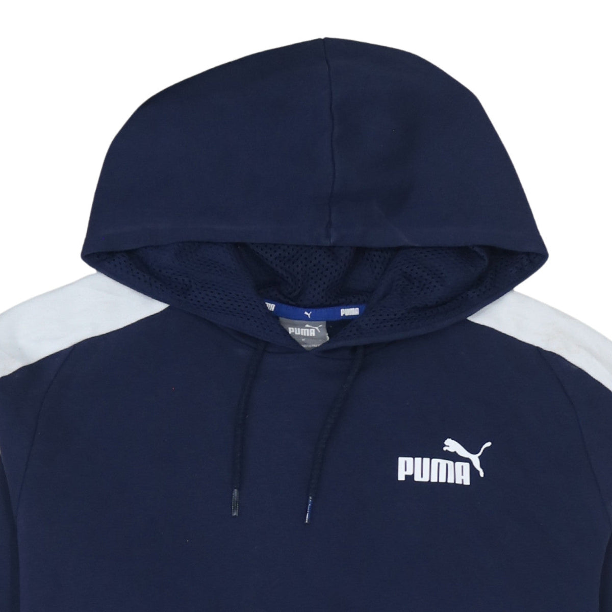 Puma Men's Blue Pullover Hoodie Size M Logo Sportswear Sweatshirt