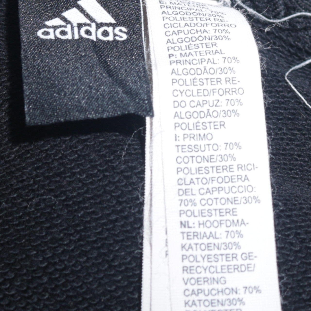Adidas Mens Black Full Zip Hoodie Size M Sportswear Sweatshirt