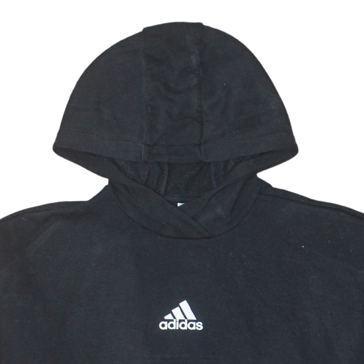 Adidas Womens Black Pullover Hoodie Size M 12-14 Cotton Blend