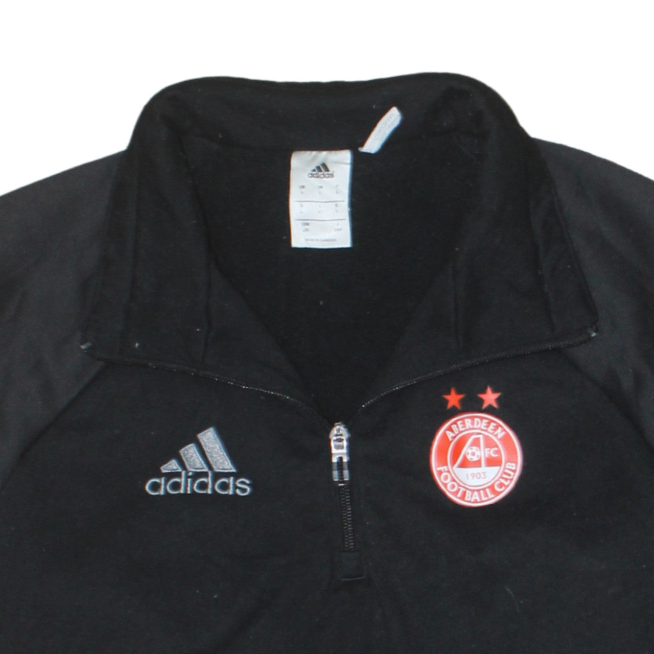 Adidas Men’s Black 1/4 Zip Aberdeen FC Sweatshirt Size L