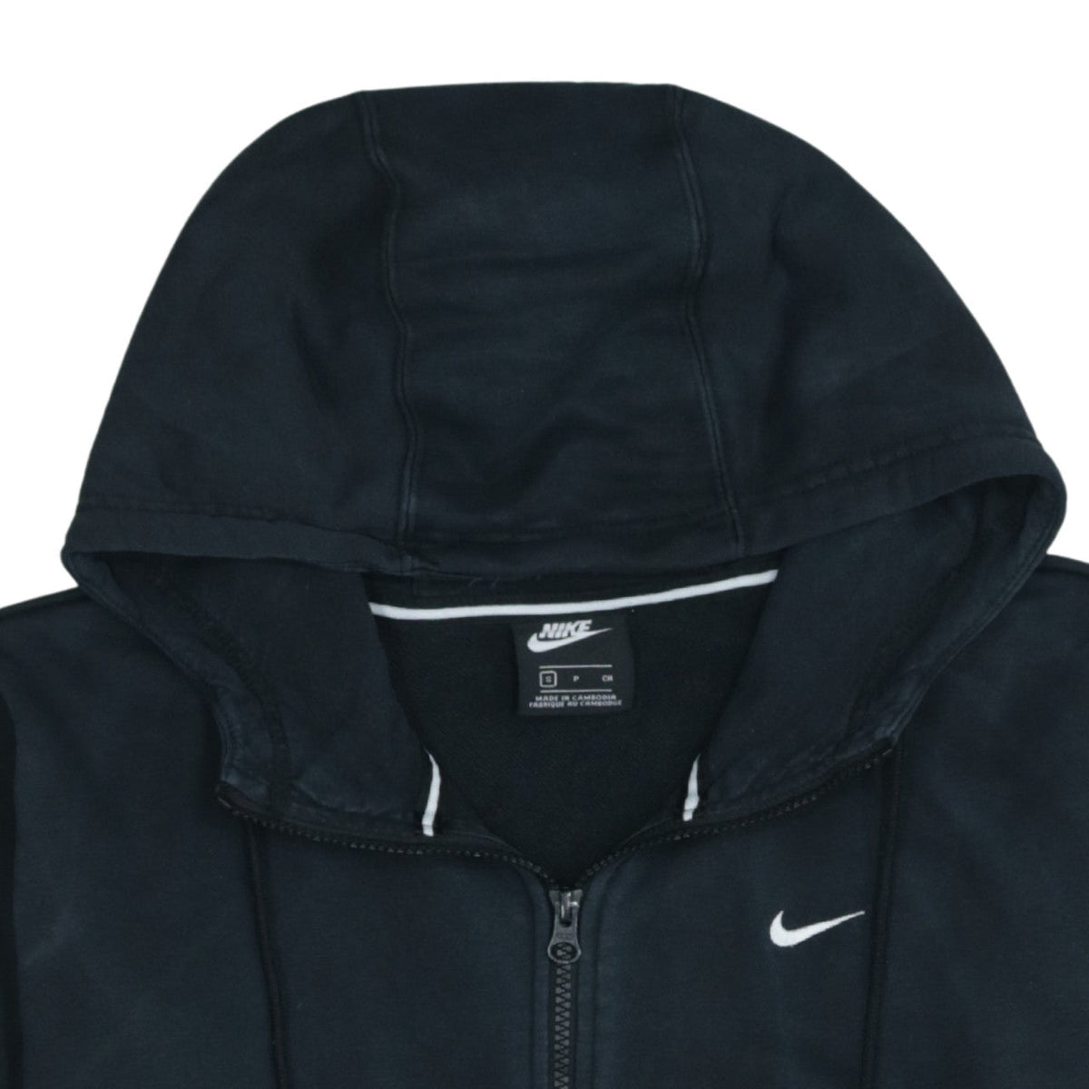 Nike Men's Black Full Zip Hoodie Small Logo Sportswear