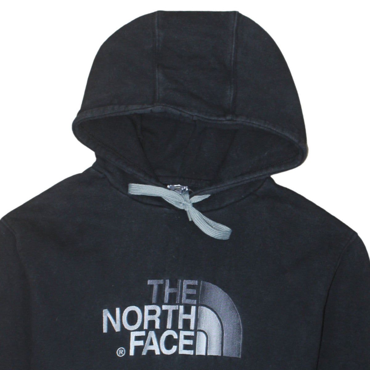 The North Face Men's Black Pullover Hoodie L Logo Cotton Fleece