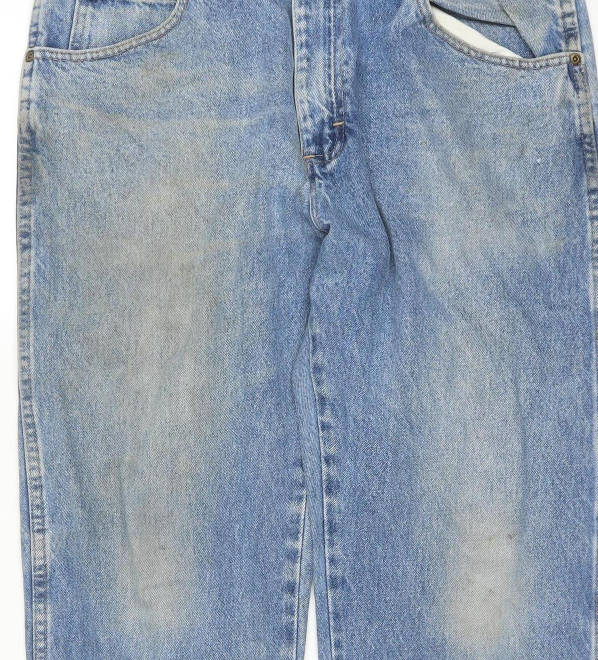 Wrangler Men's Blue 35x30 Regular Fit Straight Denim Jeans