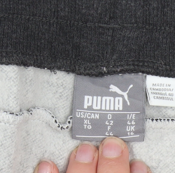 Puma Women's Black XL Jogger Sweatpants with Elastic Waist