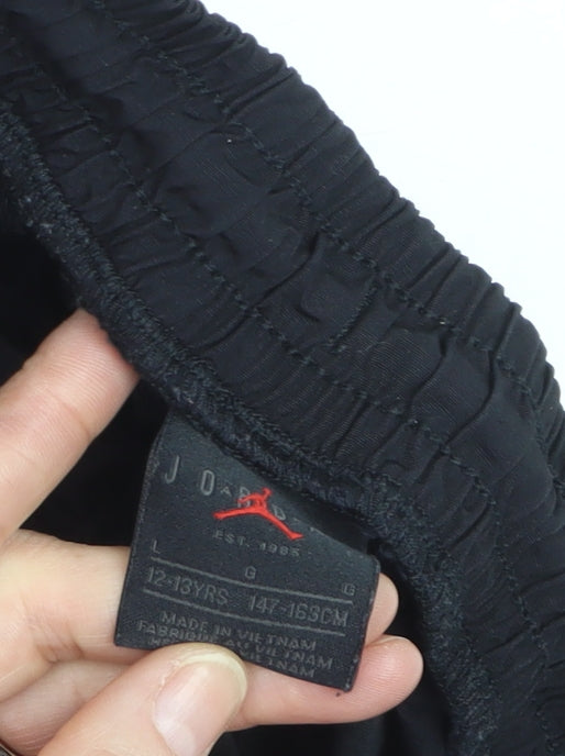 Jordan Boys Black 12-13 Years Jogger Activewear Trousers with Pockets