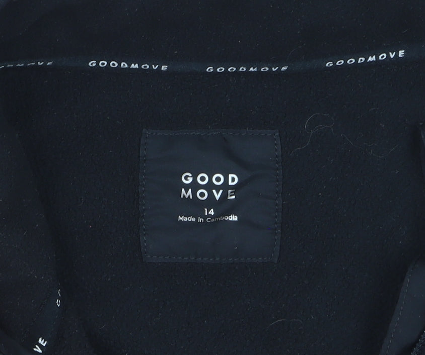 Marks & Spencer Goodmove Men's Black Fleece Track Jacket Size L