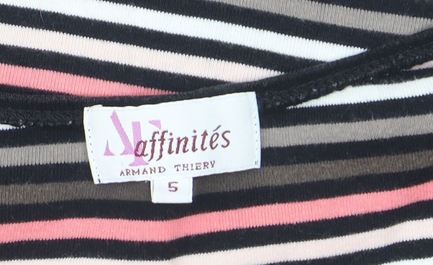Armand Thiery Women’s Multicoloured Striped Cotton T-Shirt L