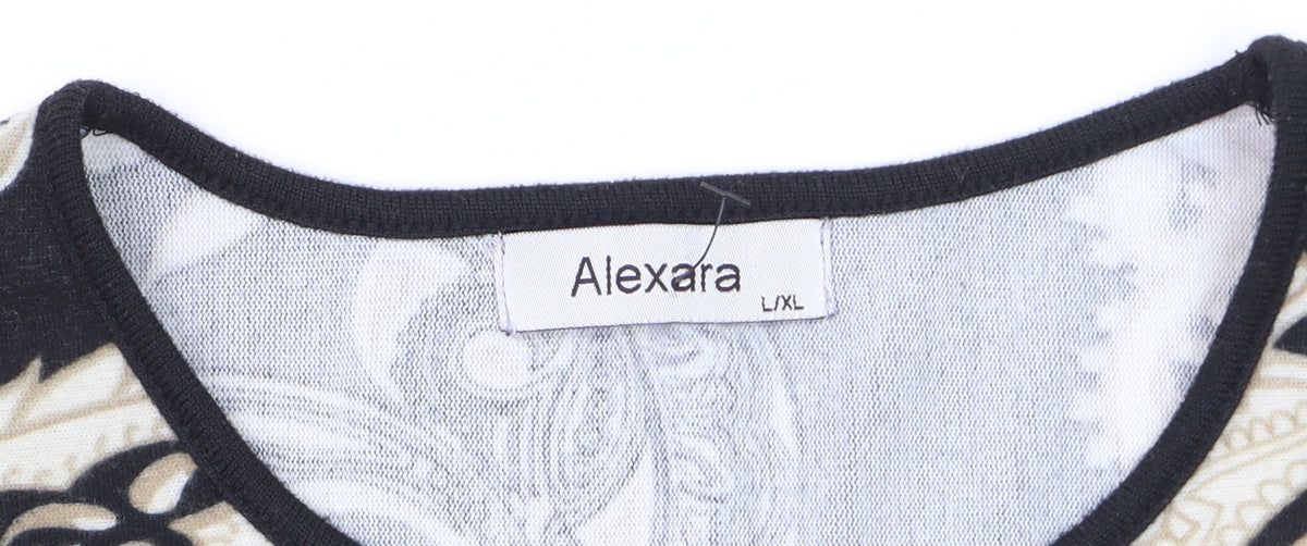Alexara Women’s Multicoloured Paisley Jersey Long Sleeve Top L