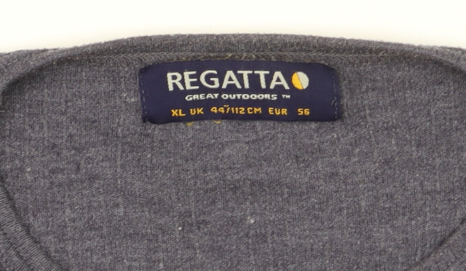 Regatta Men's Grey Long Sleeve Crew Neck Casual Top XL