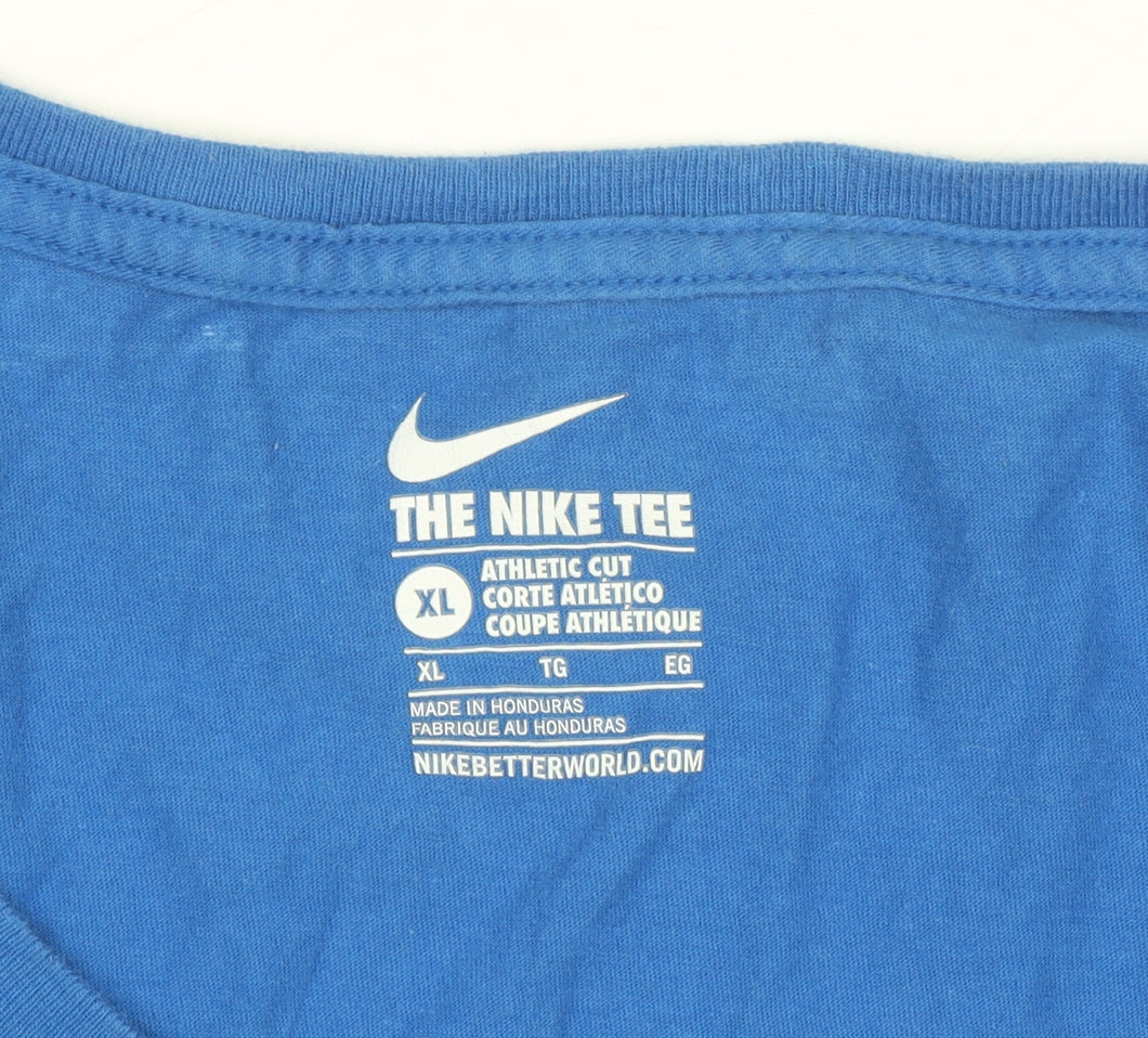 Nike Men's Blue XL Athletic Fit Air Logo Sports T-Shirt
