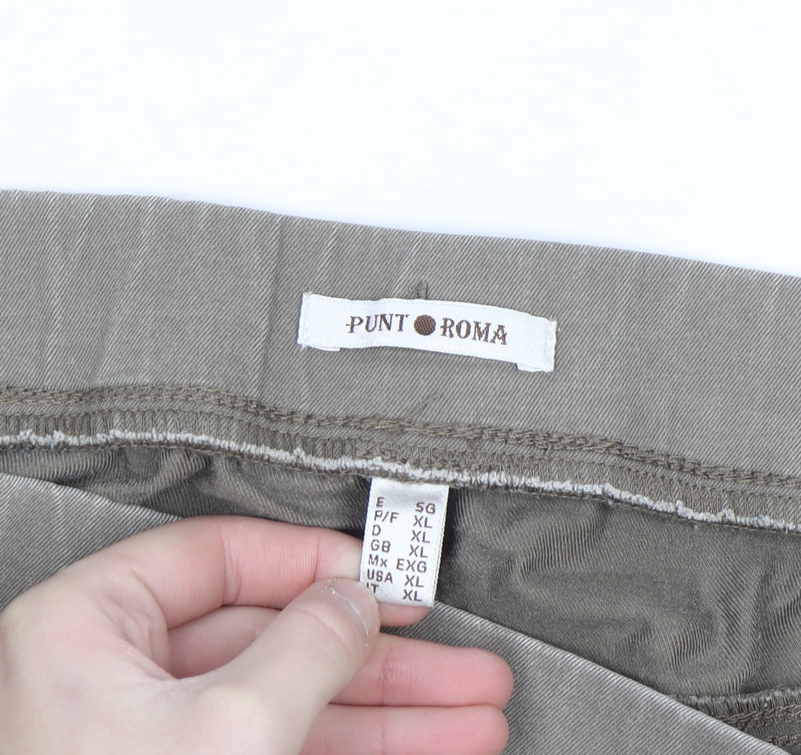 Punt Roma Men Beige XL Regular Fit Chino Trousers