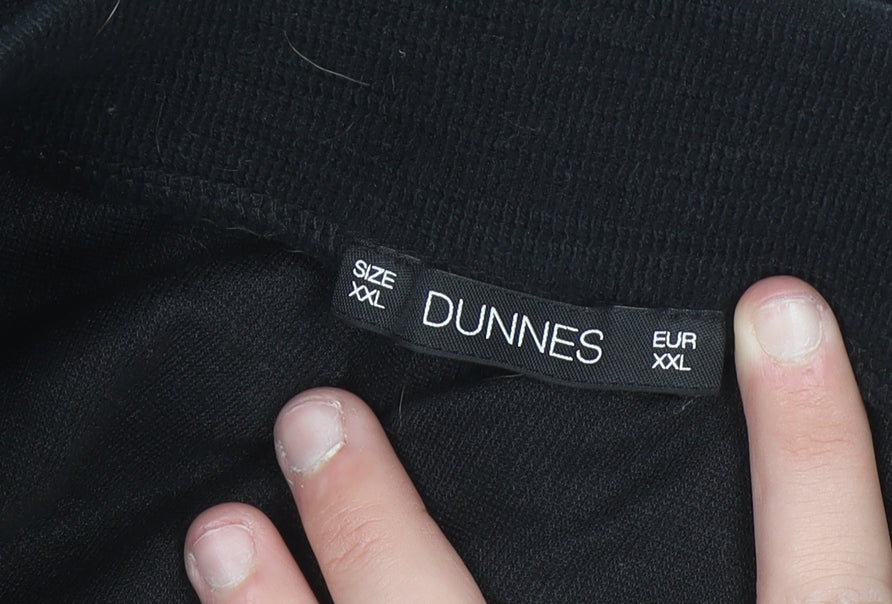 Dunnes Womens Black 2XL Knee Length Button Pencil Skirt