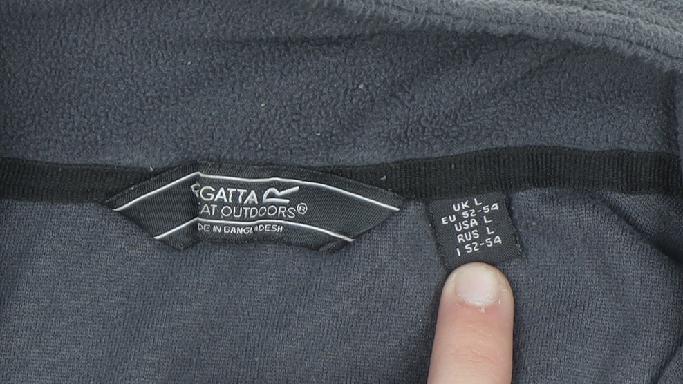 Regatta Mens Grey Fleece 1/4 Zip Pullover Sweatshirt L