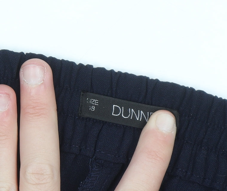 Dunnes Stores Women's Black Size 8 Jogger Trousers with Drawstring Waist