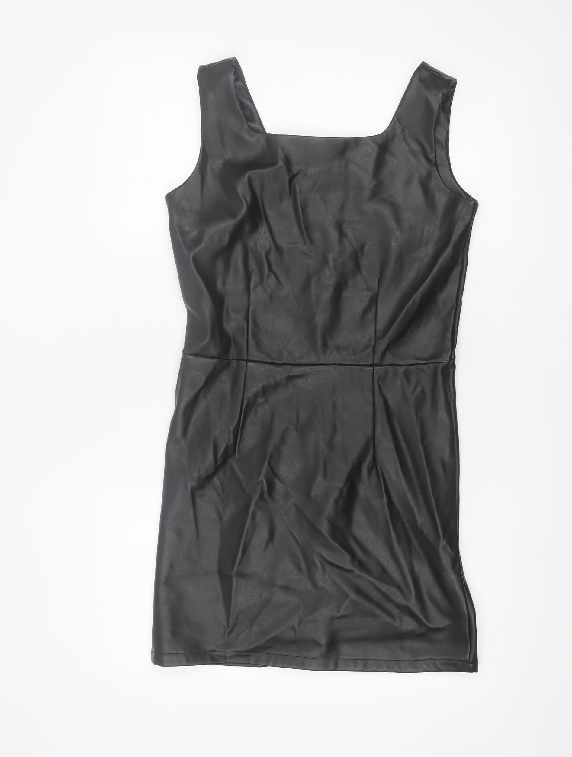 primark leather dress Primark Girls Black Faux Leather Bodycon Dress 13-14 Years Sleeveless –  Prewornwholesale