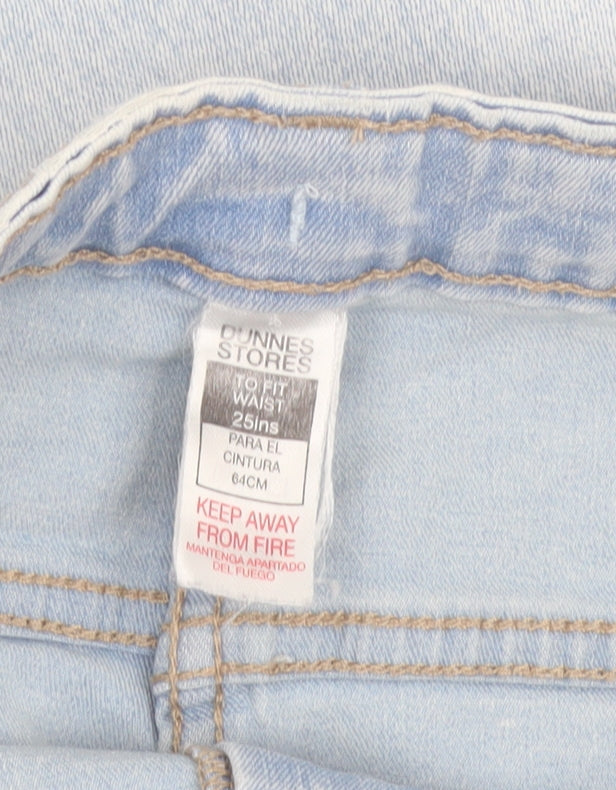 Dunnes Stores Girls Light Blue Wide-Leg Jeans 25in Waist Denim Summer Casual