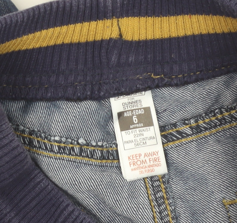 Dunnes Stores Boys Blue Elastic Waist Straight Jeans Age 6 Years