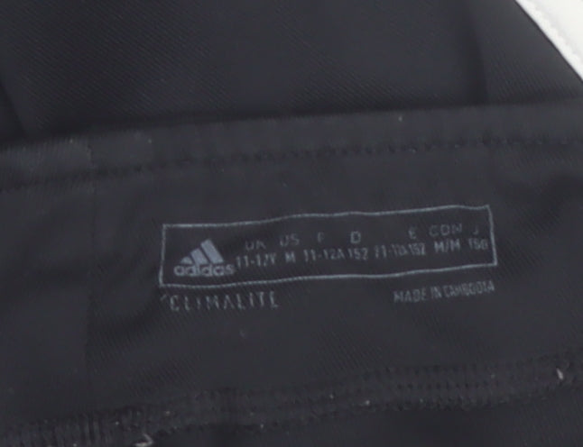 Adidas Boys Black Climalite Track Pants 11-12 Years Slim Fit Joggers