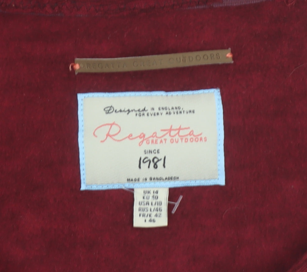 Regatta Great Outdoors Womens Red Pullover Sweatshirt UK 14