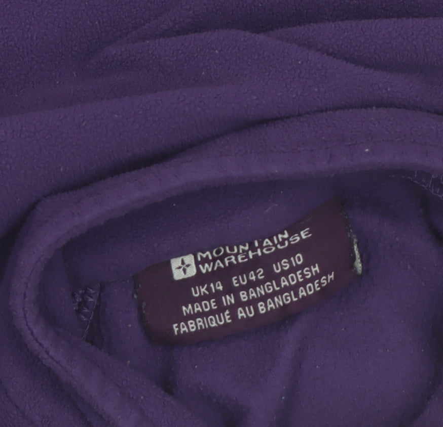 Mountain Warehouse Women Purple Fleece Pullover Sweatshirt UK14