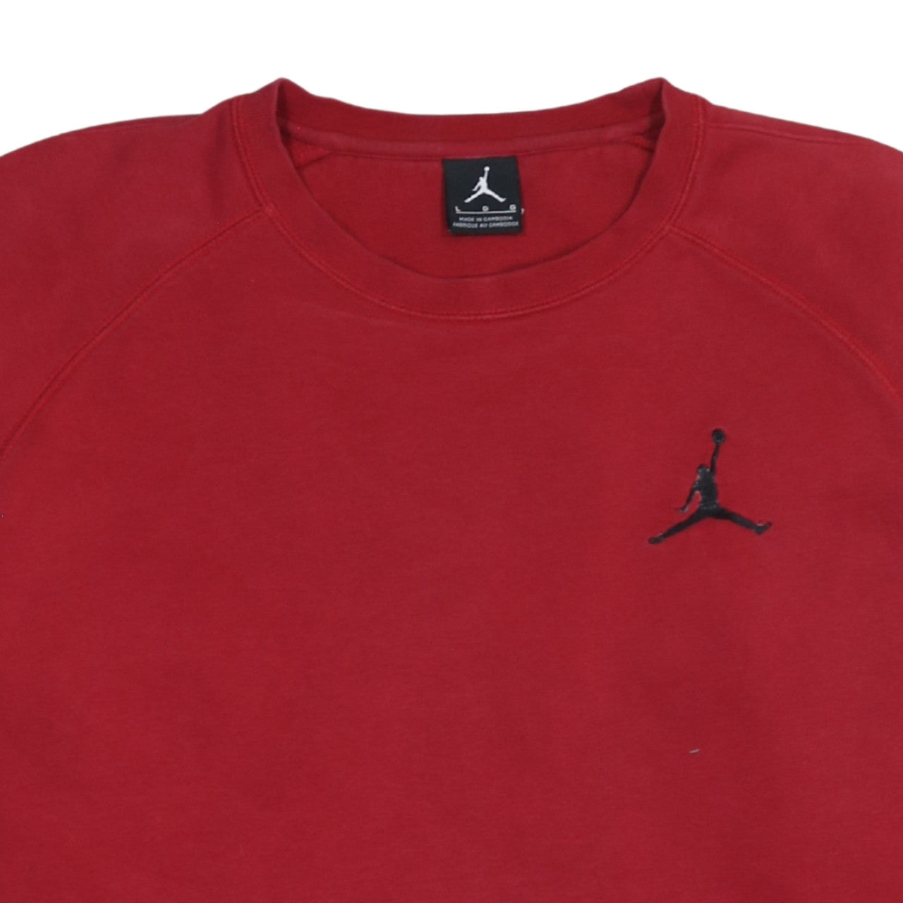 Jordan Mens Red Crew Neck Pullover Sweatshirt Size L