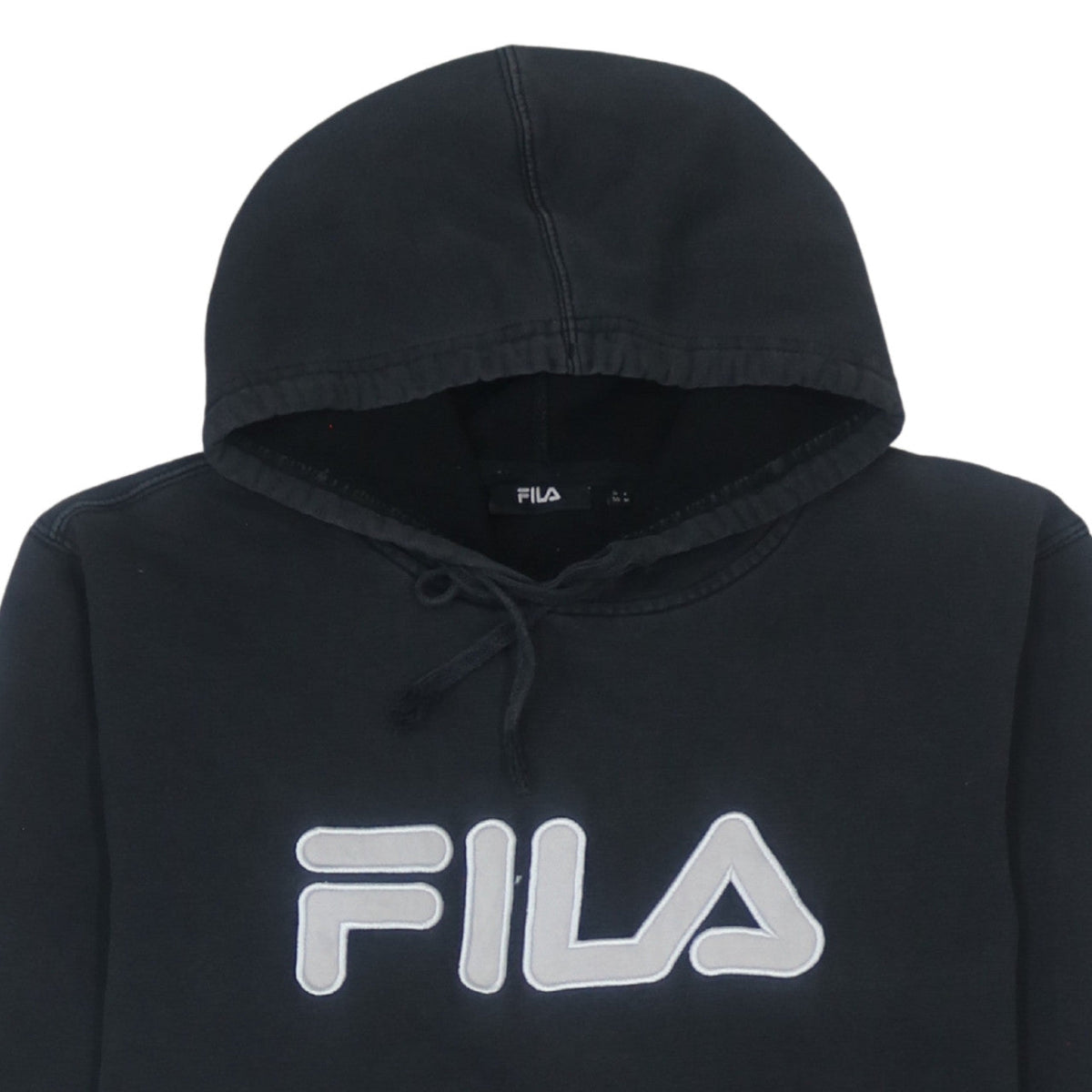 Fila Men's Black Pullover Logo Hoodie Size M