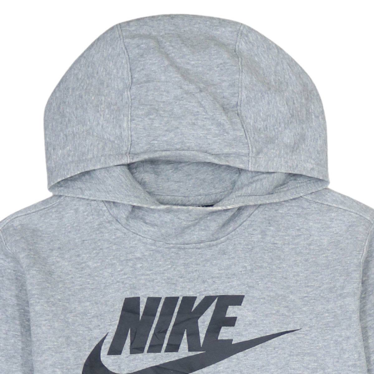 Nike Boys Grey XL Pullover Fleece Hoodie with Logo Graphic Print