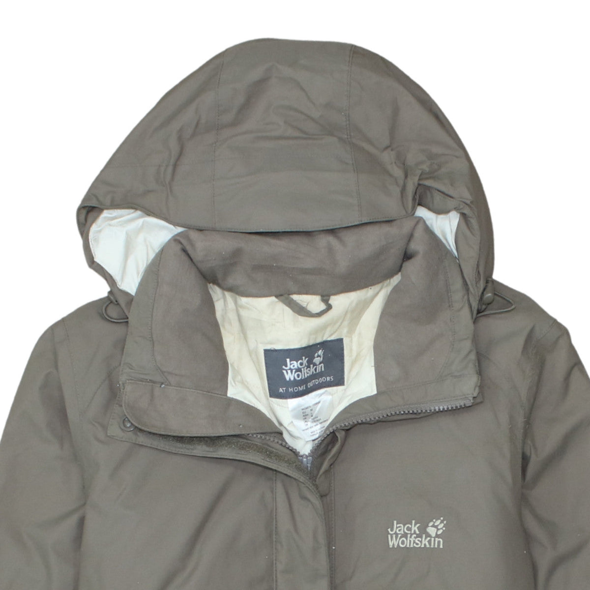Jack Wolfskin Women's Brown Waterproof Hooded Jacket Size 14